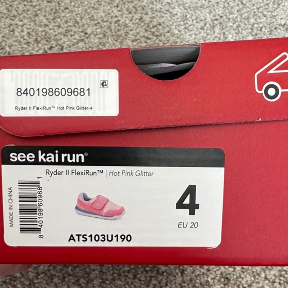 See Kai Run Hot Pink Glitter Ryder II FlexiRun Size 4 New in Box - Picture 2 of 5